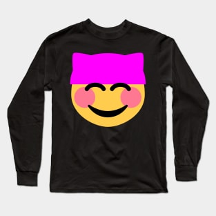 pink pussy hat emoji Long Sleeve T-Shirt